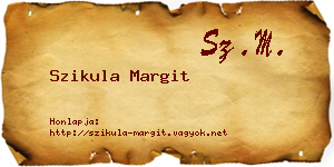 Szikula Margit névjegykártya