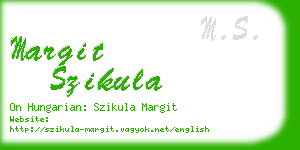 margit szikula business card